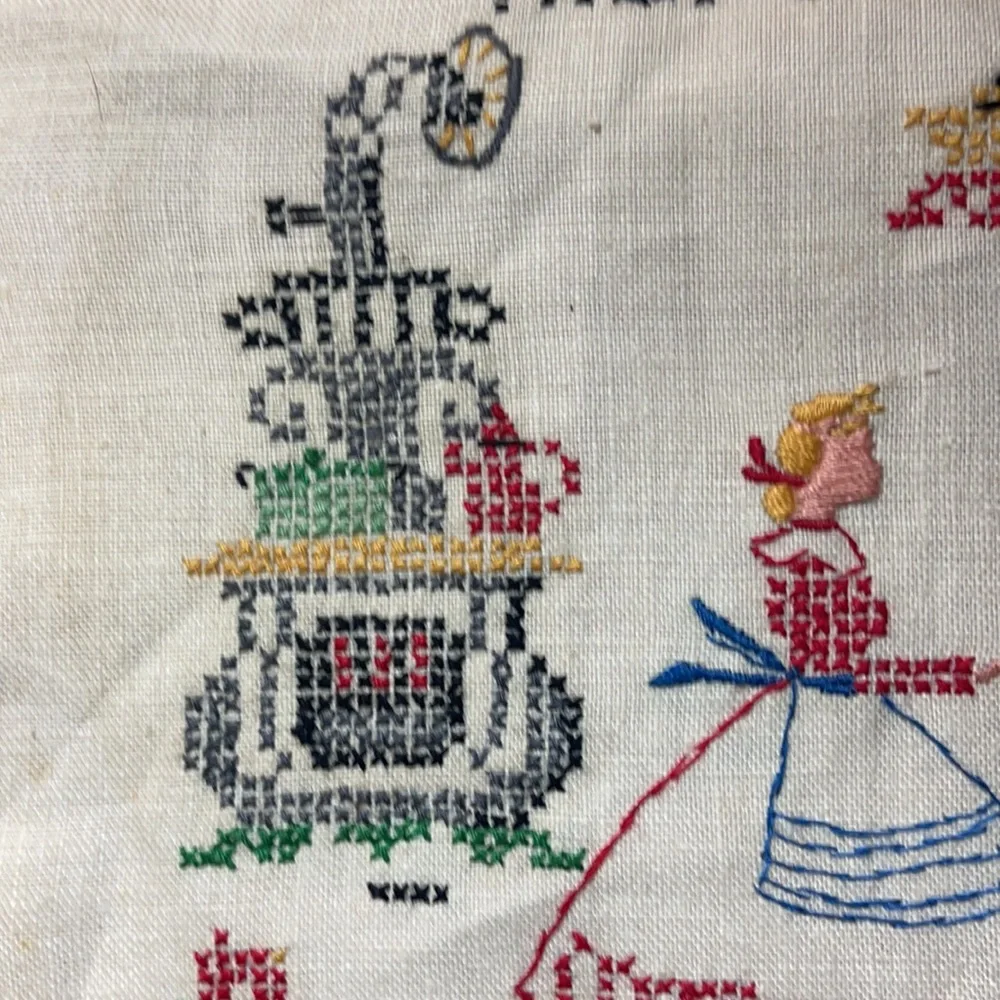 Handmade cross stitch tapestry not framed